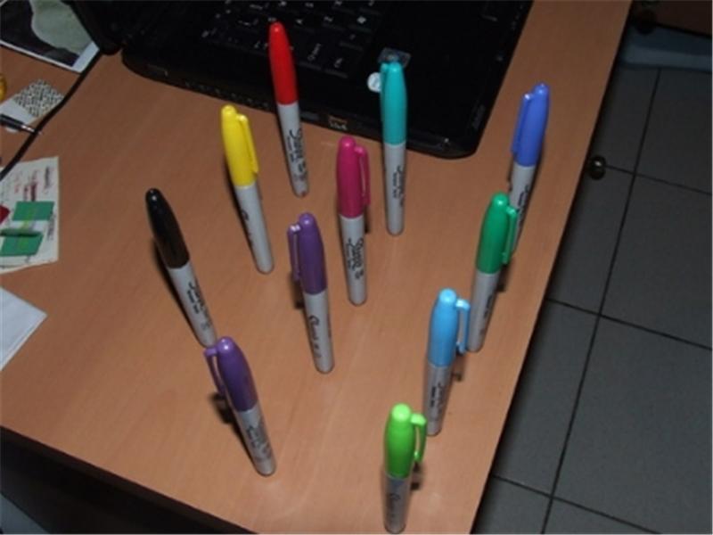 Most Sharpies Stood On End At Once