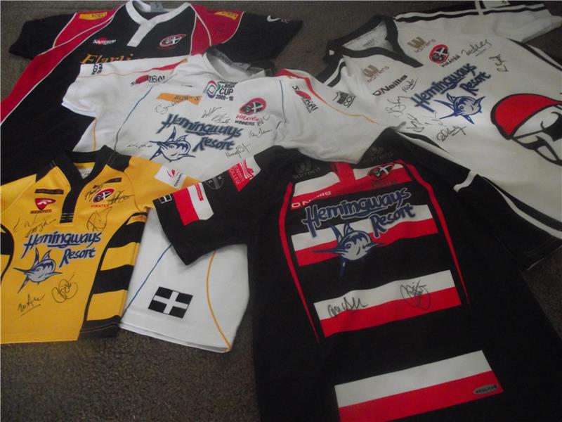 Largest Collection Of Autographed Cornish Pirates Shirts