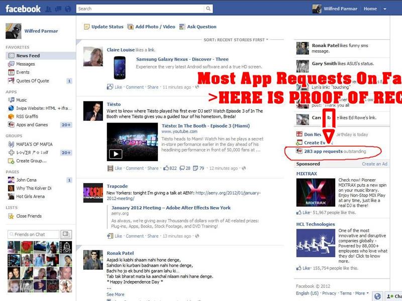 Most App Requests On Facebook