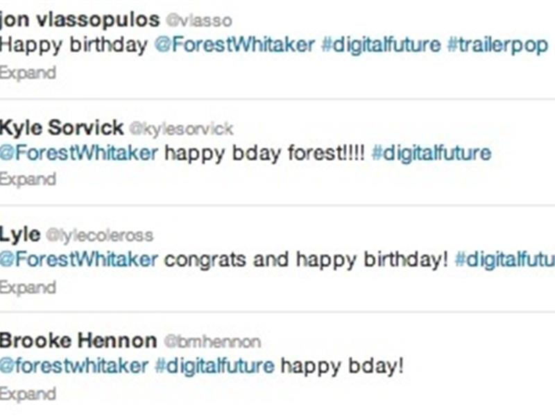 Largest Group To Tweet @ForestWhitaker On His Birthday