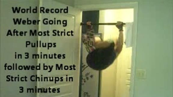 Most Pullups in 3 Minutes Followed by Most Chinups in 3 Minutes