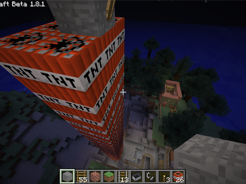 Highest TNT Tower In Creative Mode Of 