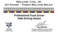 Most Miles Safely Driven In A Commercial Truck