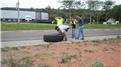 Fastest Time For Two People To Flip A 100-Kilogram Tire Four Kilometers