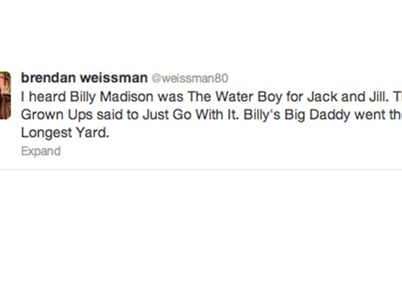 Most Adam Sandler Movies Mentioned In A Tweet