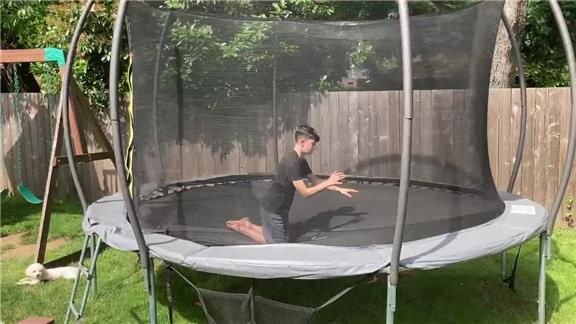 Most Double-Legged Donkey Kicks To Full Extension On A Trampoline In 30 Seconds