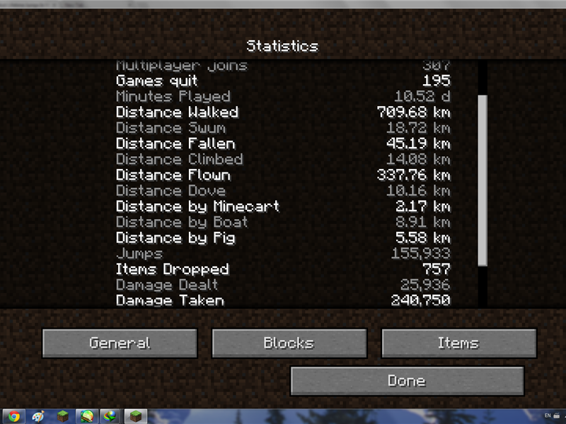 Most Lifetime Jumps In Minecraft