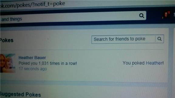Most Pokes on Facebook Between Two People