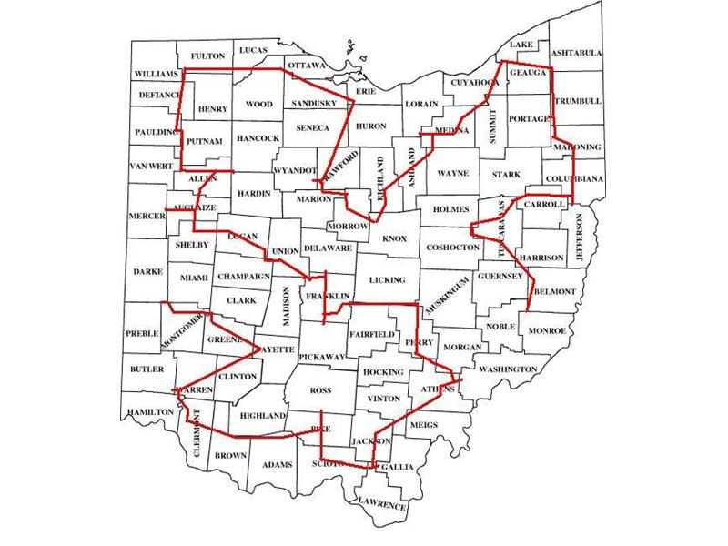 Fastest Time To Visit All 88 Counties In Ohio