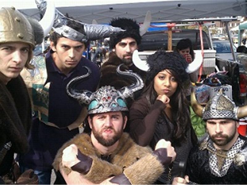Most People Dressed As Vikings At The Homecoming Of A School Whose Mascot Is Not A Viking
