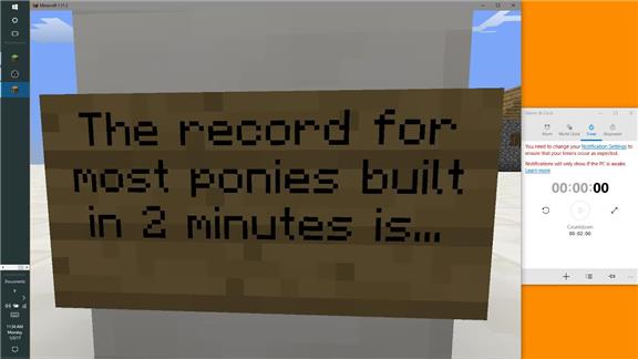 Most Ponies Built in Minecraft in 2 Minutes | 21 Ponies Built | Beat 20 Ponies Built