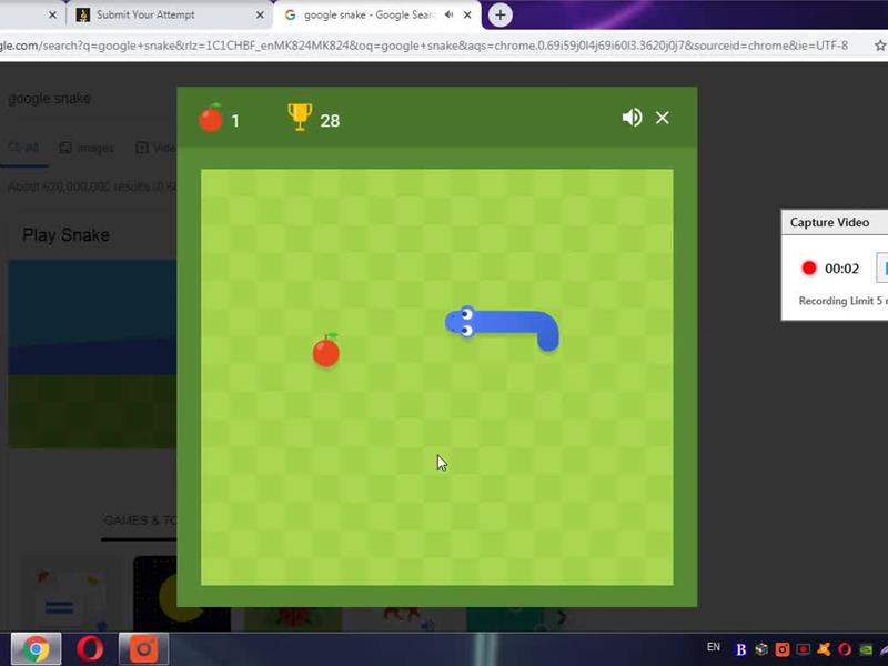 Fastest Maximum Score - Google Snake - 4 Seconds 