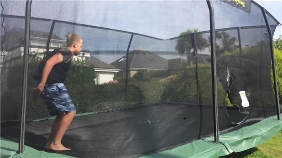 Most Consecsecutive Front 180 Backflips on a Trampoline