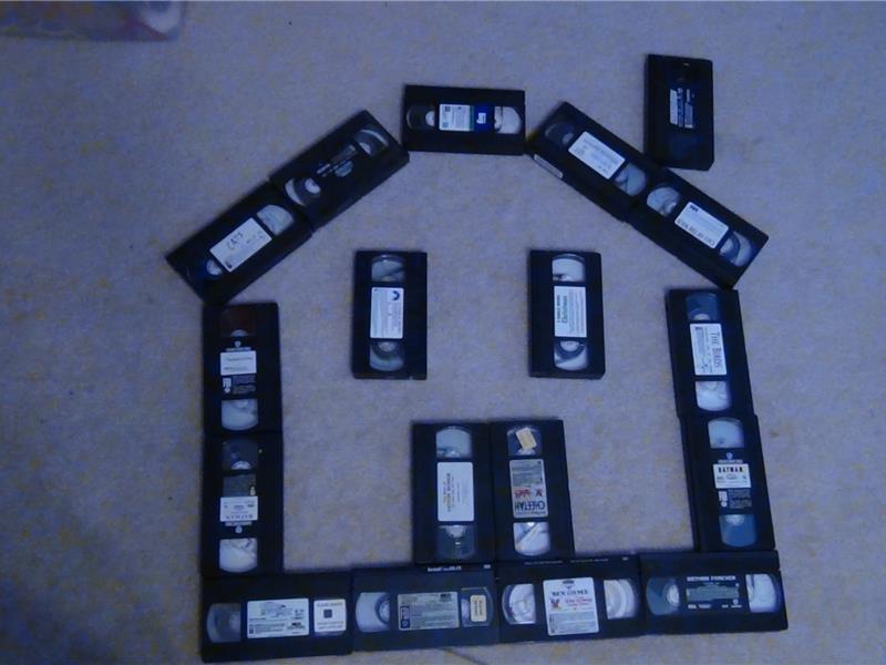 Most VHS Tapes Used To Form A 2D House