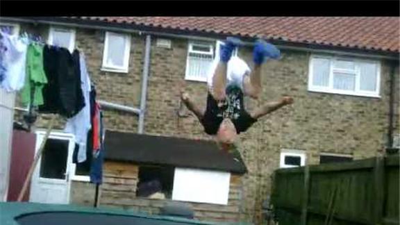 Most Continuous Back Flip-Knee-Front Flip Somersaults On A Trampoline