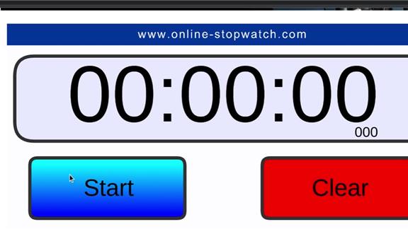 Fastest Time To Start And Stop An Online Stopwatch