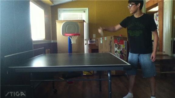 Most Ping Pong Ball Rallies on Single Side of Ping Pong Table