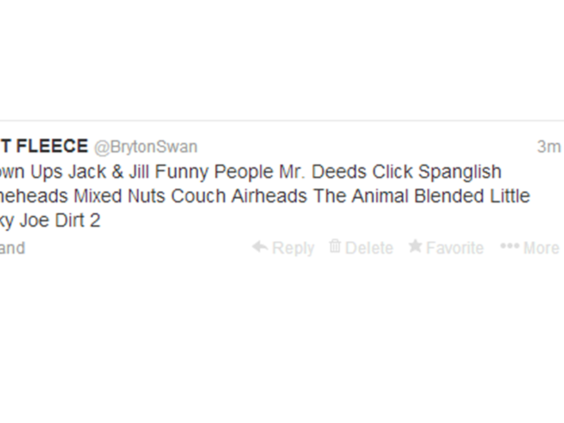 Most Adam Sandler Movies Mentioned In A Tweet