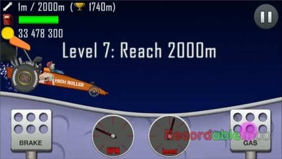 Longest Distance Travelled in the Air in Hill Climb Racer