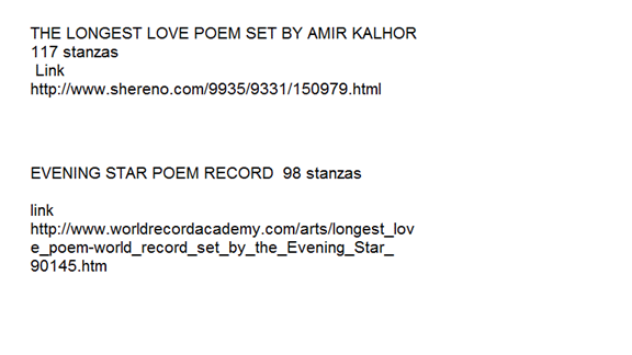 LONGEST LOVE POEM in the WORLD by AMIR KALHOR