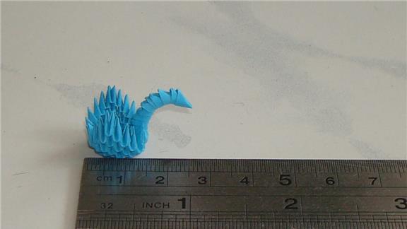 Smallest 3D Origami Swan