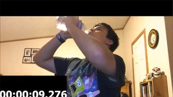 Fastest Time to Chug a 33.8-Ounce Water Bottle