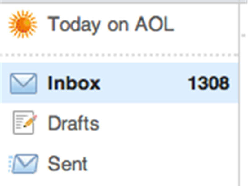 Most Unread Emails In An AOL Message Inbox