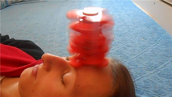 Tallest Spinning Fidget Spinner Tower Stacked On Forehead