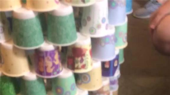 Tallest Dixie Cup Tower