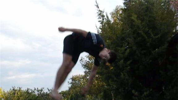 Most Consecutive Front Flips With 180-Degree Rotation On A Trampoline