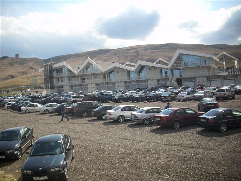 Most BMW Cars Parked In A Parking Lot At Once