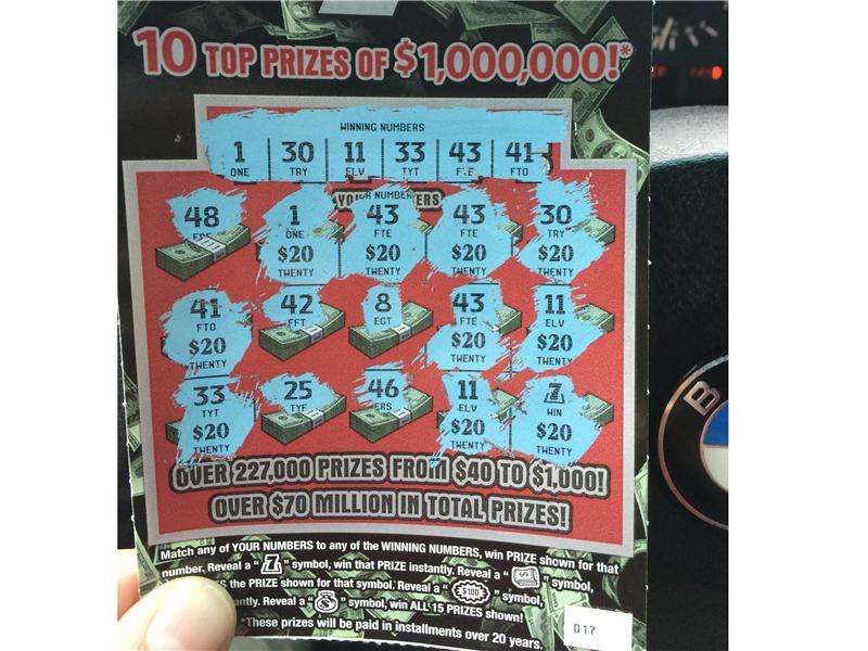 Most Money Won On A Scratch Off Lottery Ticket  
