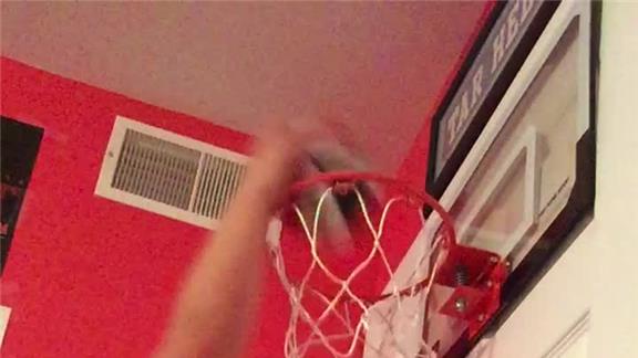 Most Dunks on a Mini Hoop in 10 Seconds