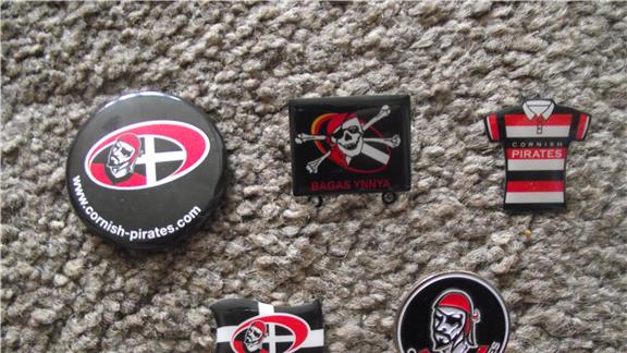 Largest Collection of Cornish Pirates Badges