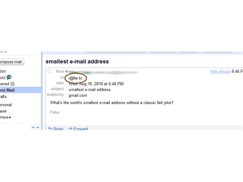 Shortest Email Address 