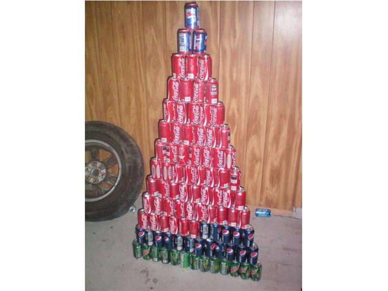 Largest Soda Can Triangle