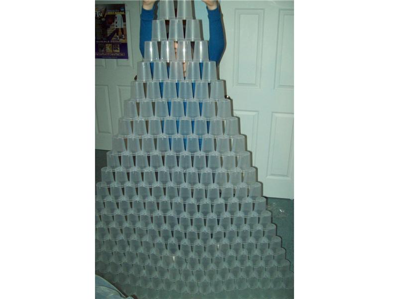 Largest Plastic Cup Triangle