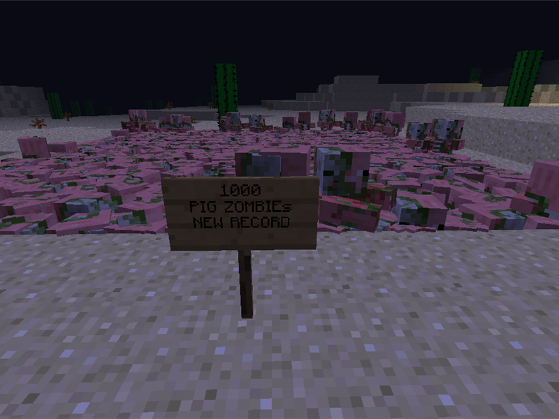 Most Zombie Pigmen Spawned In 