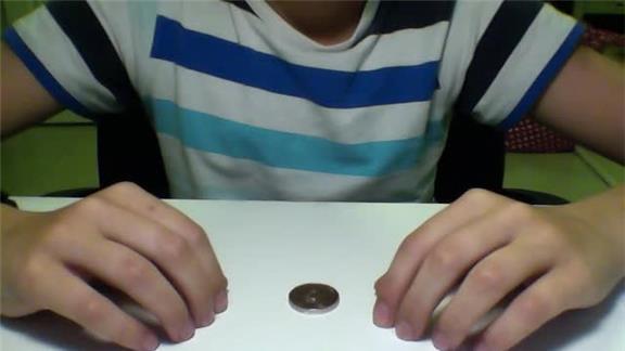 The Fastest Time to Balance a Coin on Edge, on Another Coin, on Edge