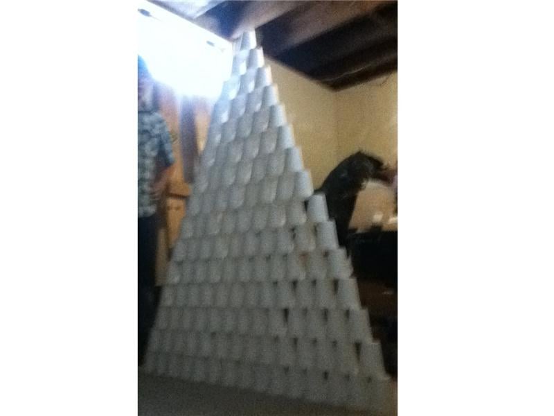 Largest Styrofoam Cup Triangle