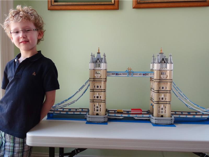 Youngest Person To Assemble The Lego London Tower Bridge