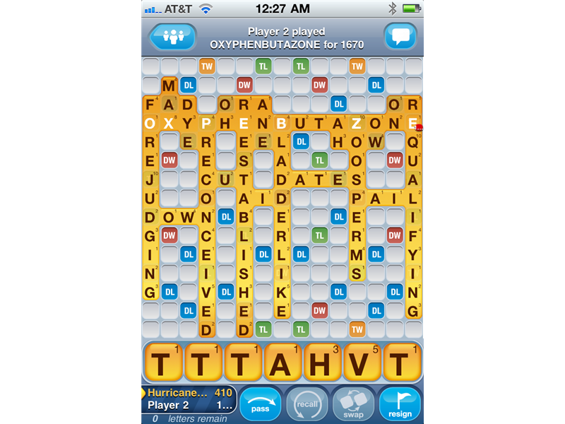 Highest Single Move Words With Friends Score World Record Isaac Adams