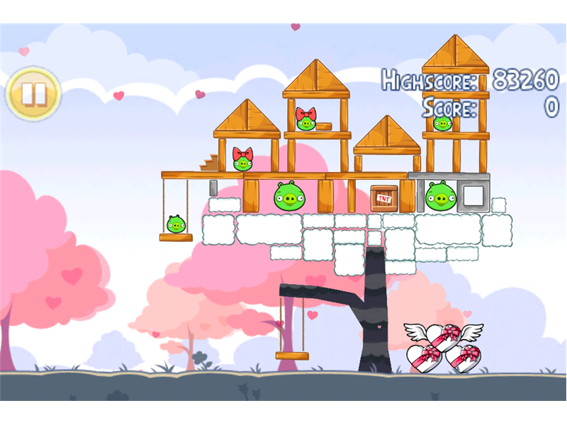 Highest Score On Level 1-2 Of Angry Birds: Hogs & Kisses