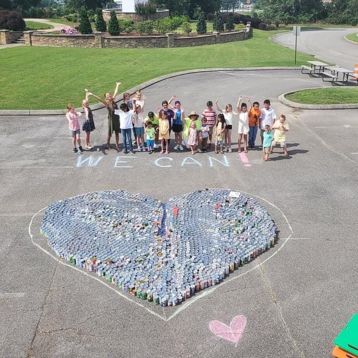 Largest Heart Made From Canned Food