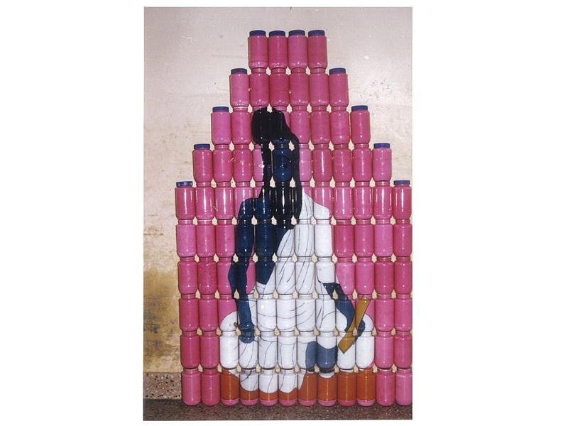 Most Horlicks Containers Stacked To Paint An Image