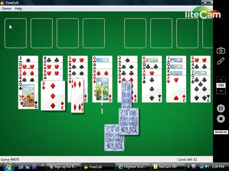 Highest Score In FreeCell, World Record