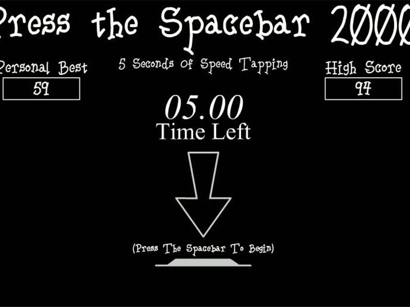 Most Spacebar Presses In 20 Seconds, World Record
