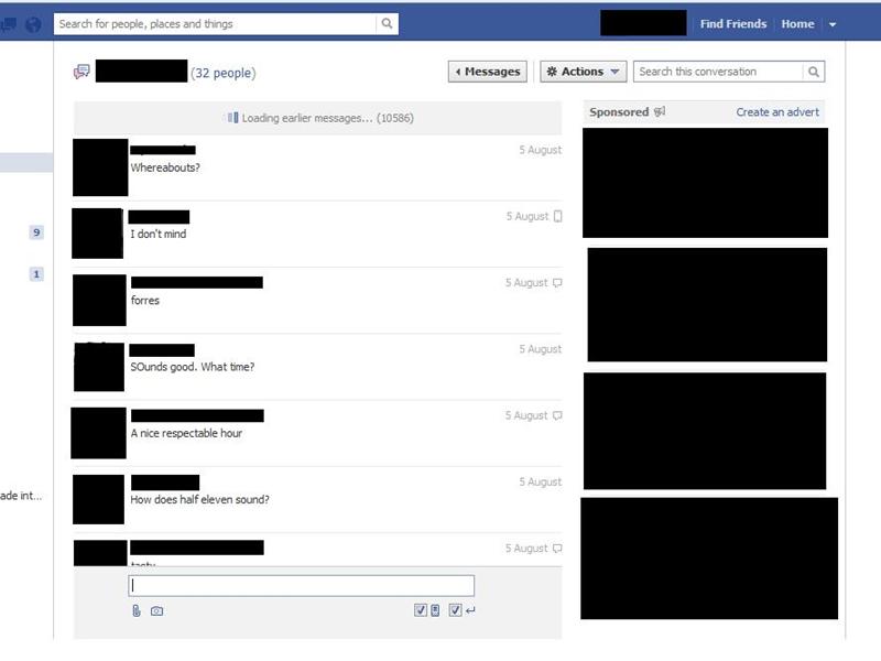 Most Messages In A Facebook Email Thread