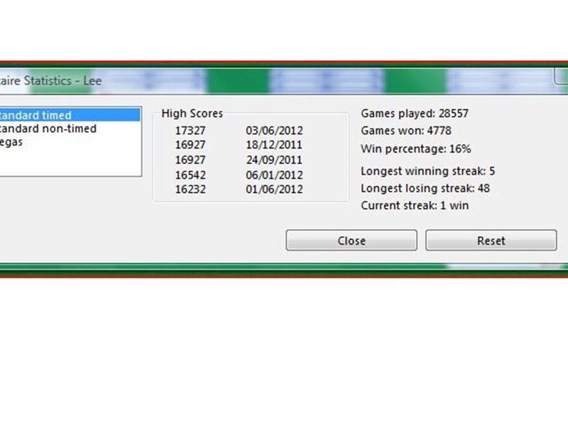 Most Games Of Solitaire Played Using Windows Vista