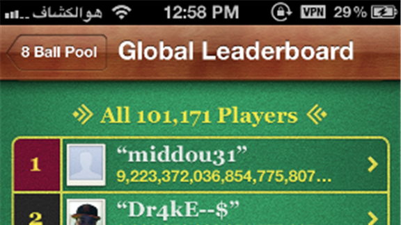 Most Times Featured In Top 100 On iPhone Game Center Leaderboards